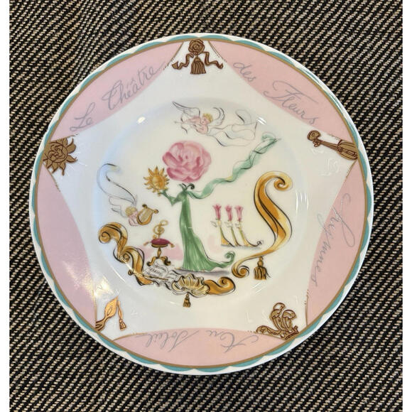 SHISEIDO 1991 Le THEATRE des FLEURS Hanatsubaki Club Plate Novelty Original - Picture 1 of 5